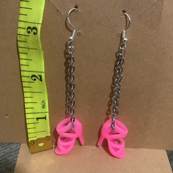 Pink Barbie High Heel Shoe Earrings - Picture 4 of 5